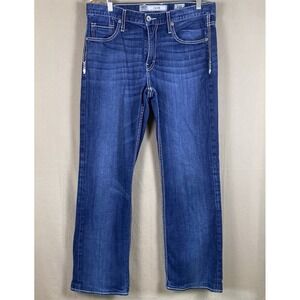 BKE Buckle Jake Straight Leg Stretch Jean Mens 34x29 Dark Wash Western Inky Wash